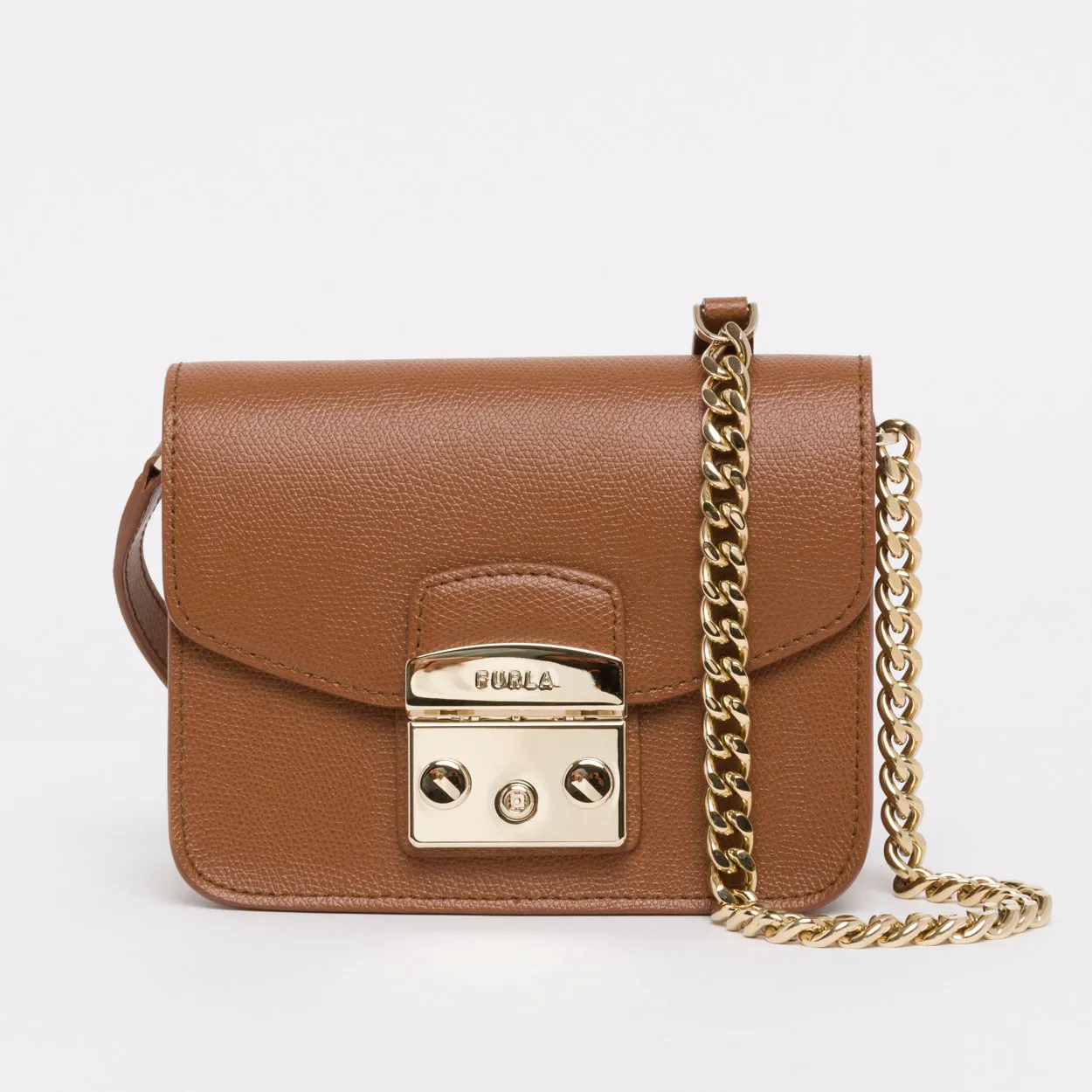 FURLA METROPOLIS MINI BORSA A TRACOLLA cognac h