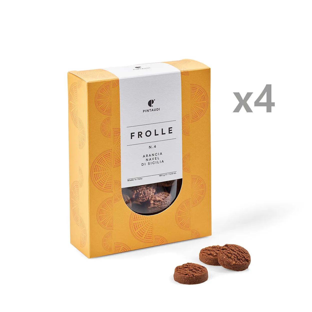 4 confezioni - Frolla n. 4 arancia Navel di Sicilia 160 gr