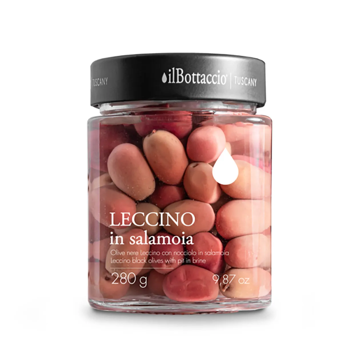 Olive Nere Leccino in salamoia 280 gr