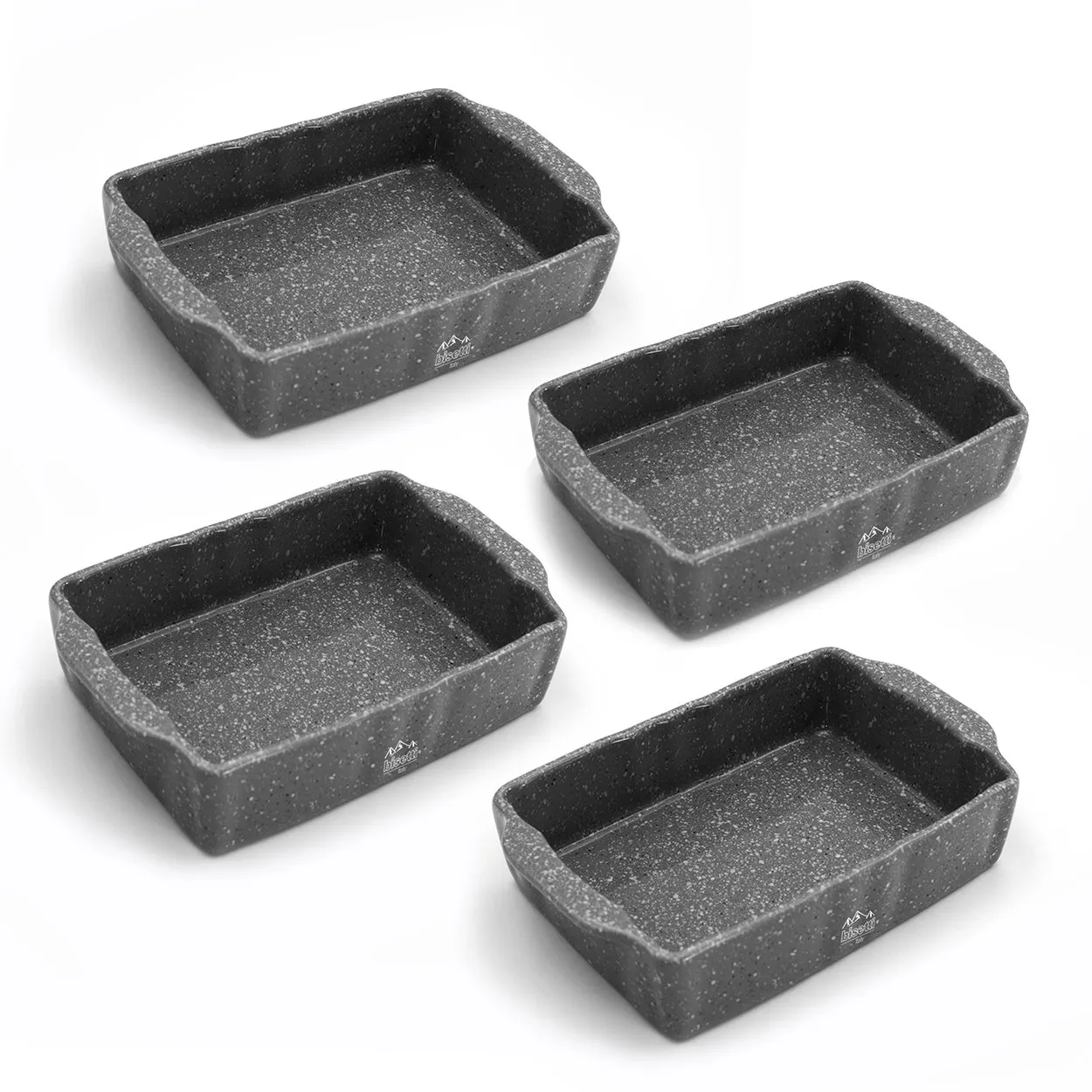 Set 4 pirofile rettangolari piccole stoneware alta resistenza Pierre Gourmet