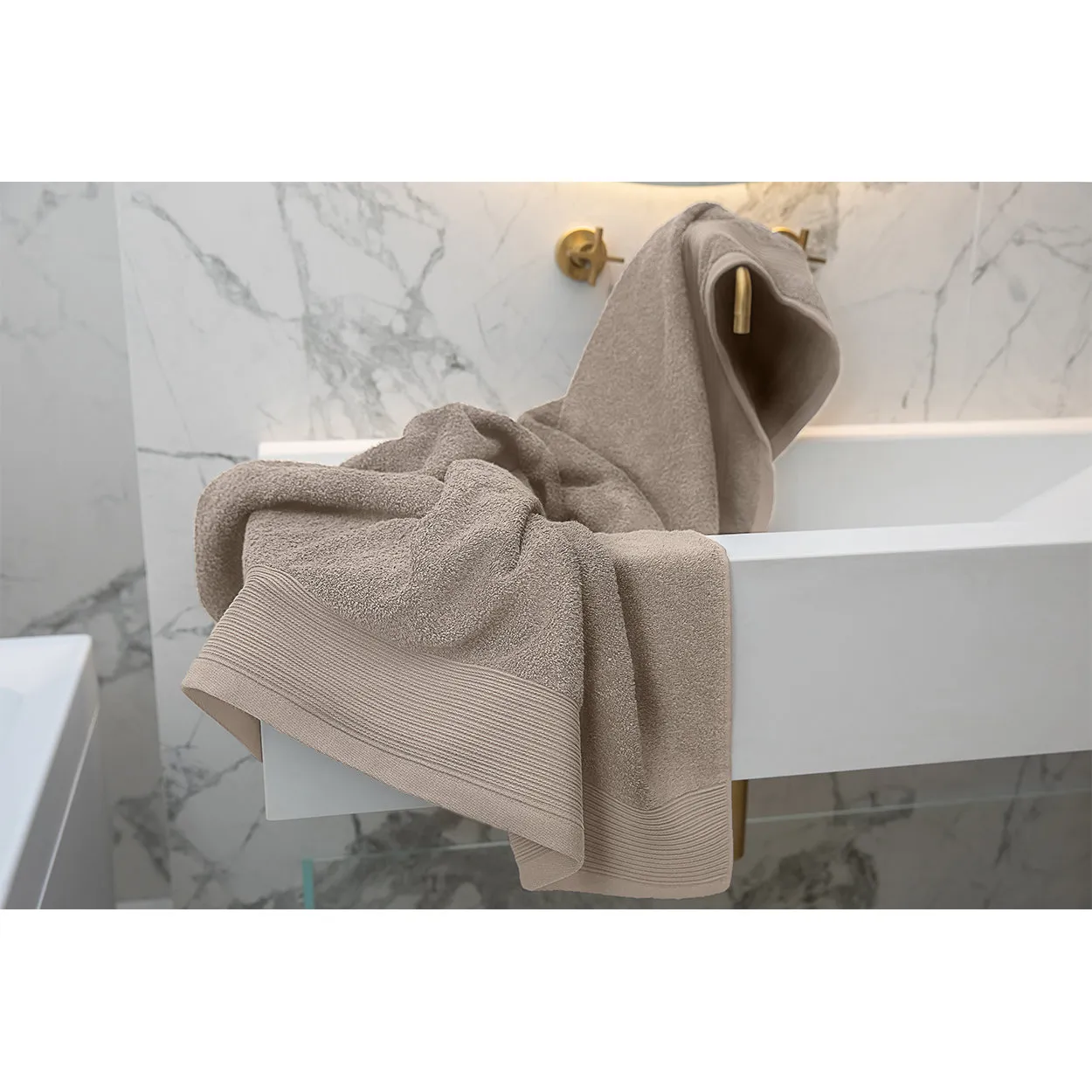 Telo bagno ELEGANCE, marron glacé