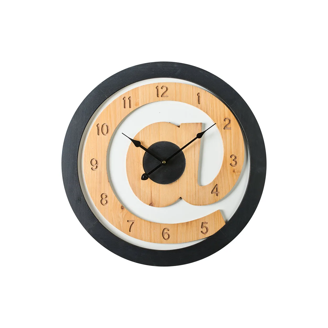 clock - orologio da parete at.com, marrone, nero