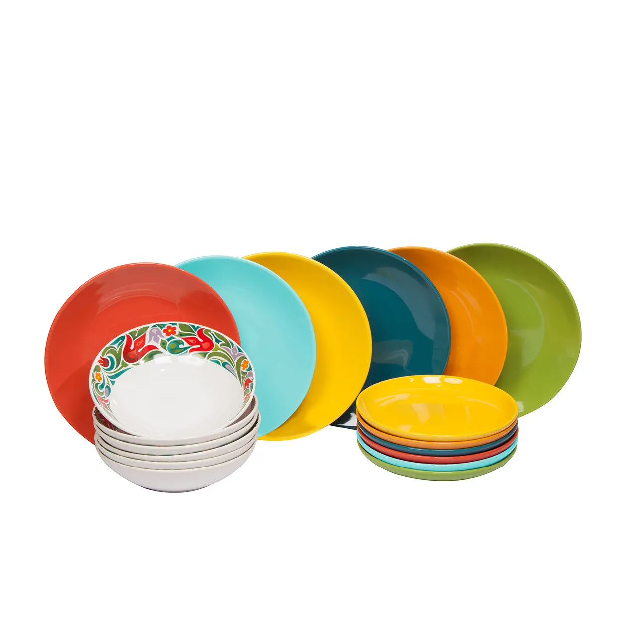 Linea Mitika - set tavola 18 Mitika gipsy, multicolore