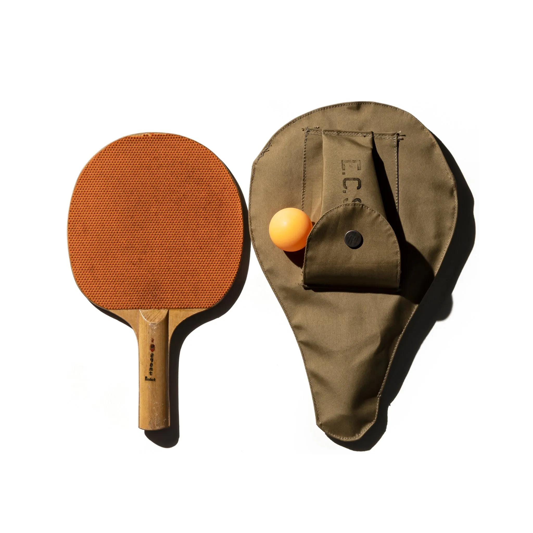 Portaracchette da ping pong in tessuto gommato sabbia
