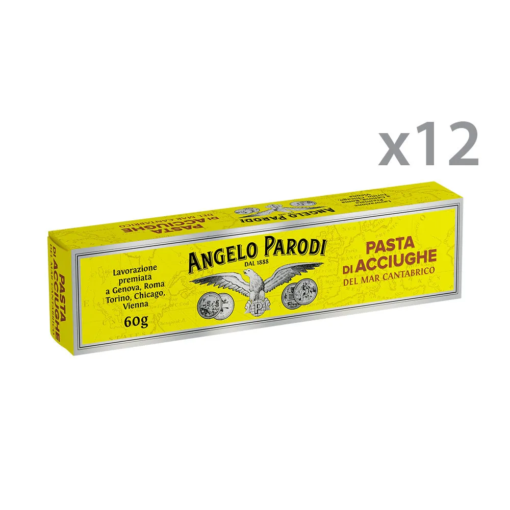 12 tubetti - Pasta di Acciughe 60 gr