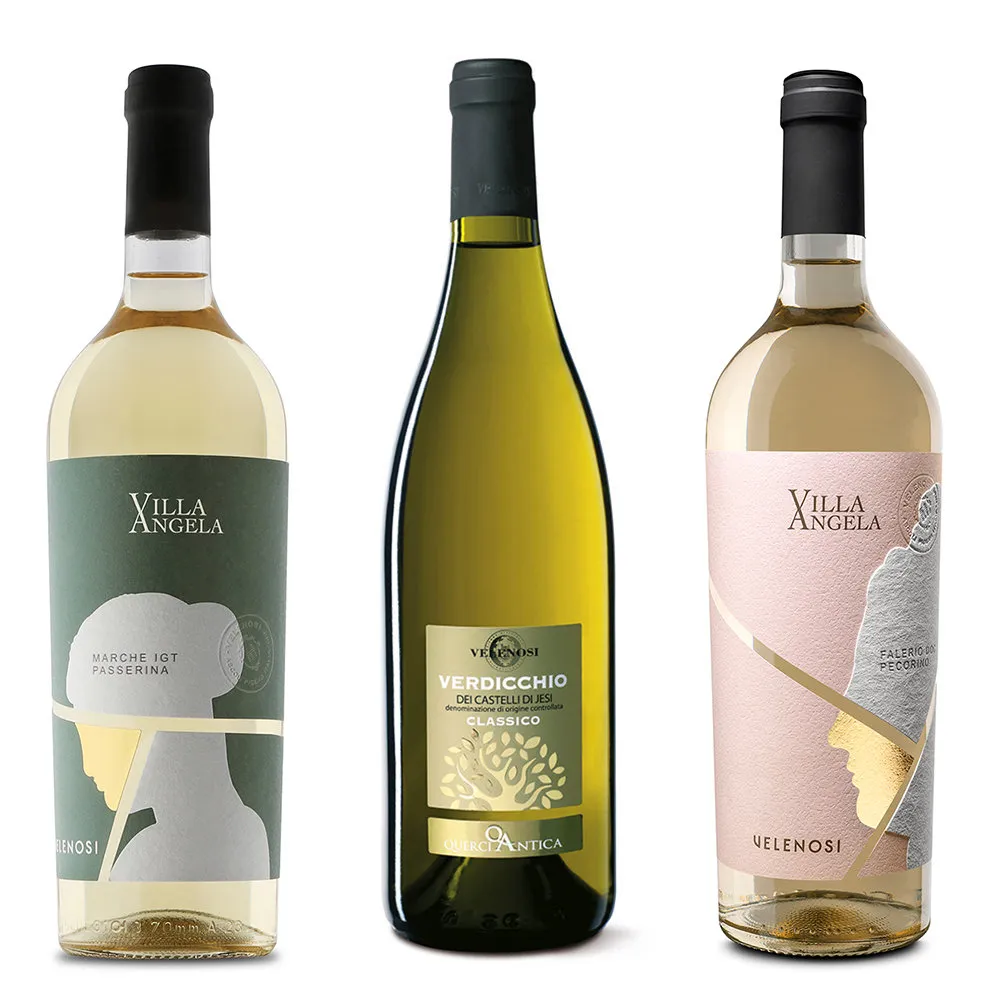 3 bottiglie miste: Passerina Marche IGT 2021 - Verdicchio DOC 2021 - Falerio Pecorino DOC 2021