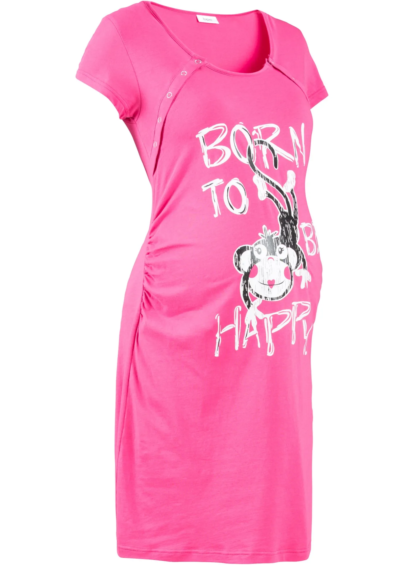 Camicia da notte allattamento in cotone sostenibile (Fucsia) - bpc bonprix collection - Nice Size