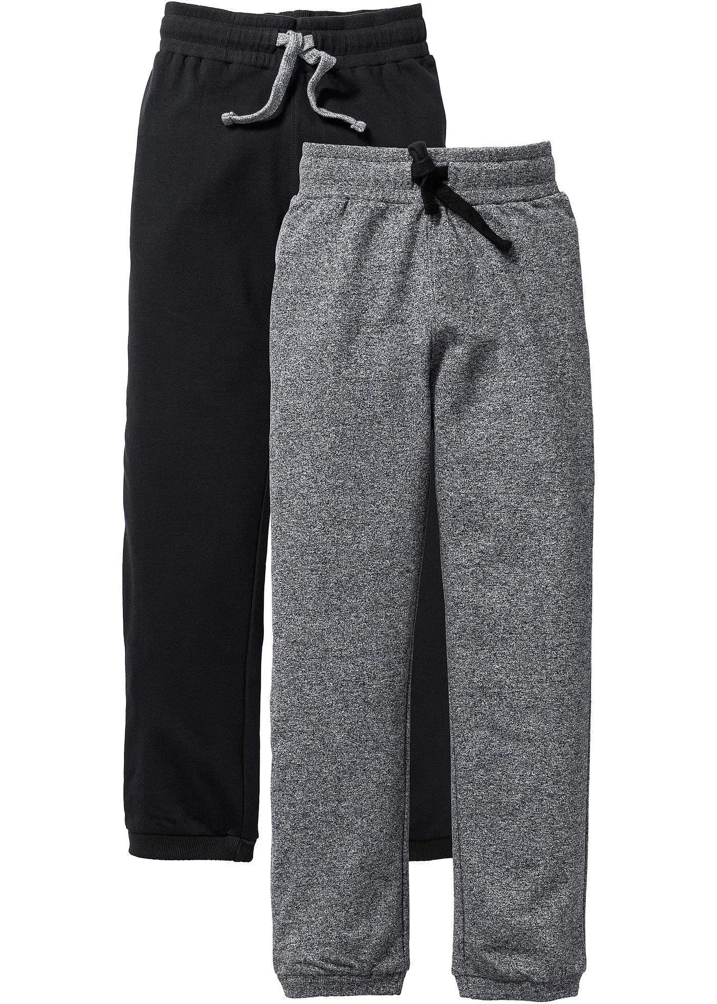 Pantaloni in felpa (pacco da 2) (Nero) - bpc bonprix collection