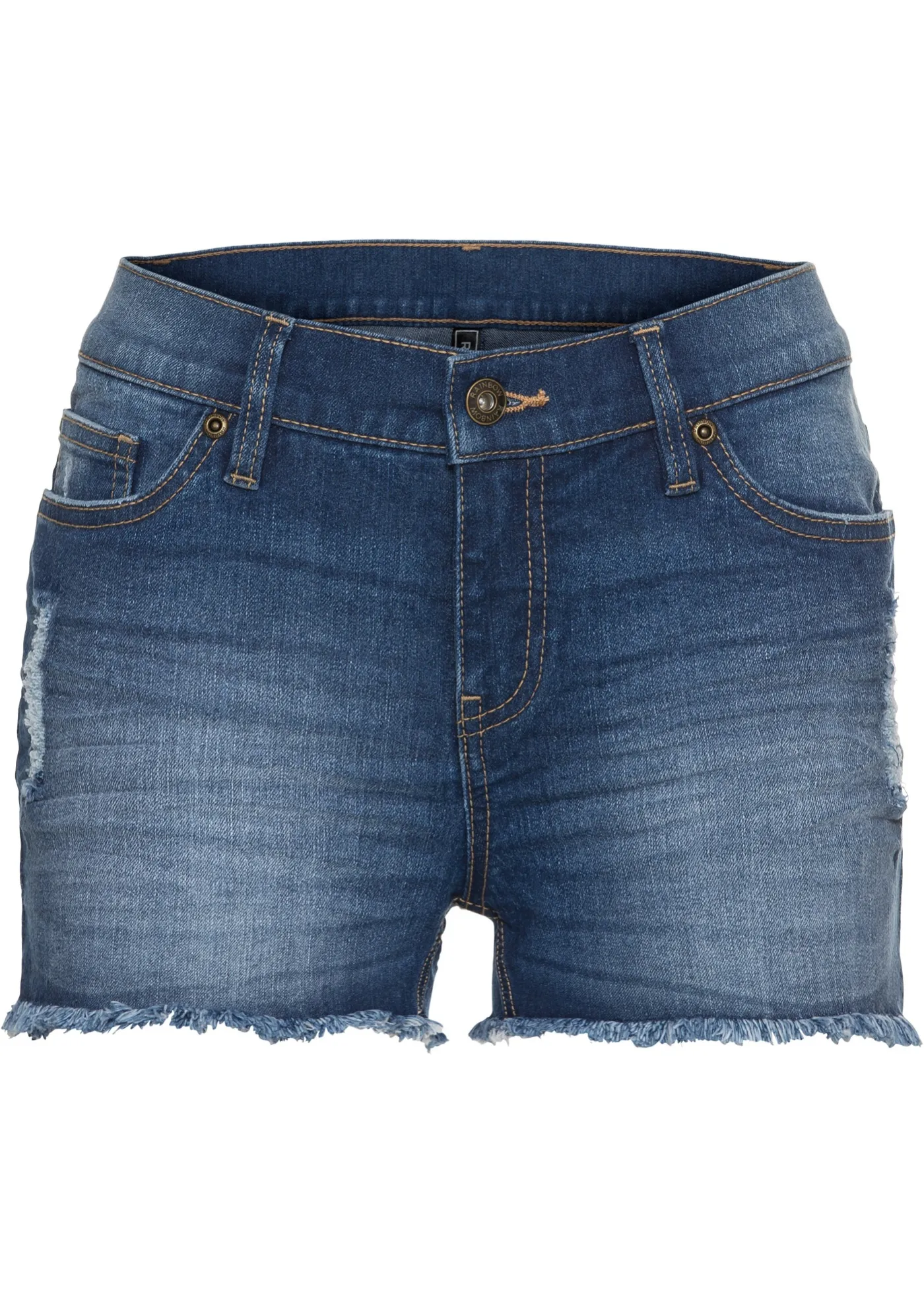 Shorts di jeans con orli grezzi (Blu) - RAINBOW