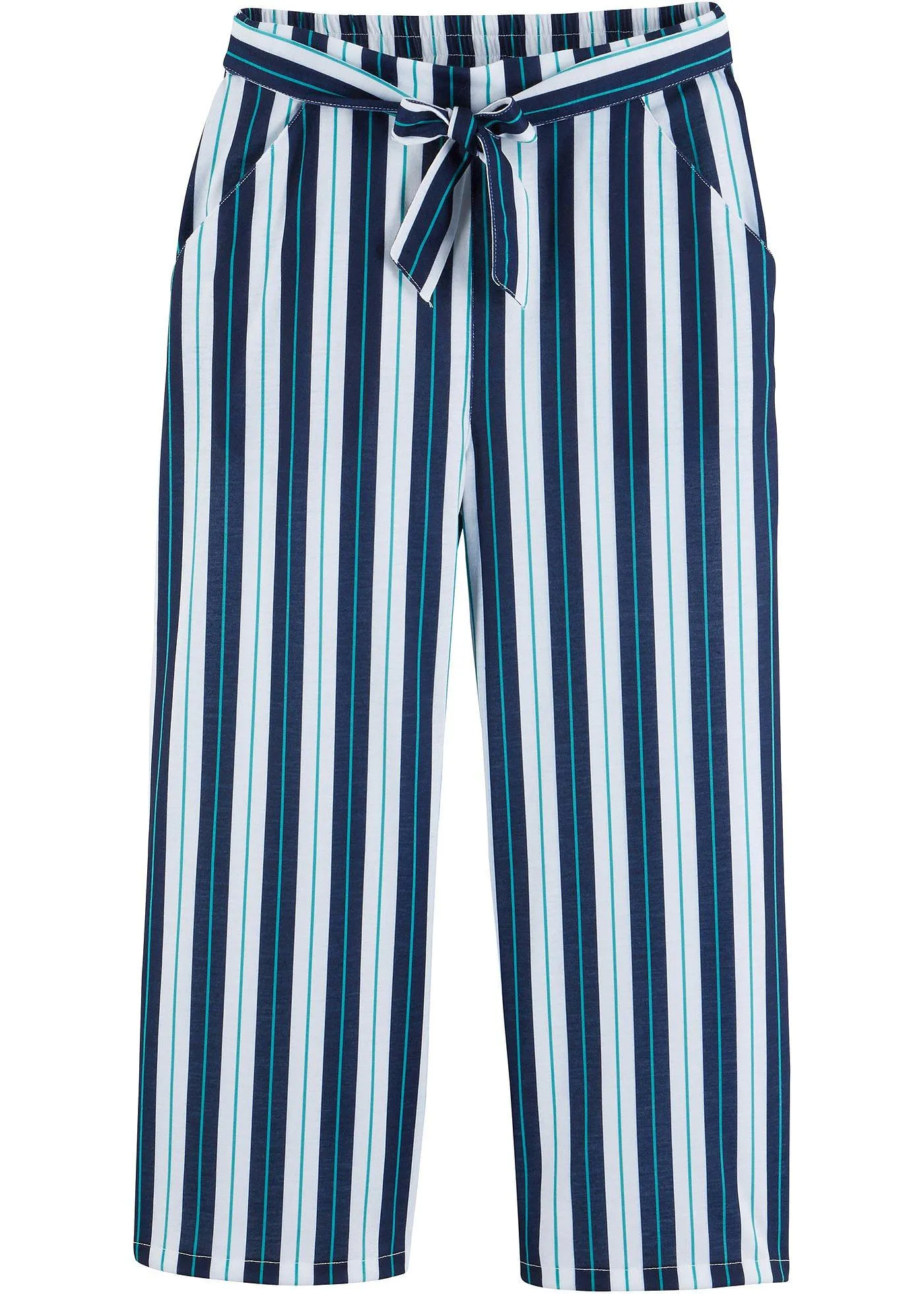 Pantaloni in maglina con cintura (Blu) - bpc bonprix collection