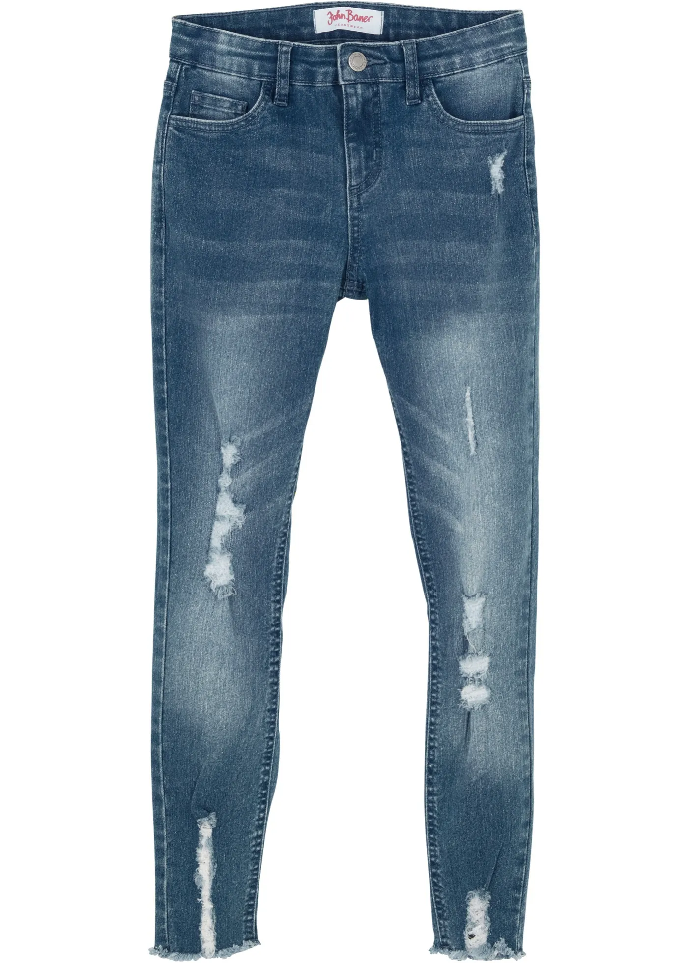 Jeans skinny effetto usato (Blu) - John Baner JEANSWEAR