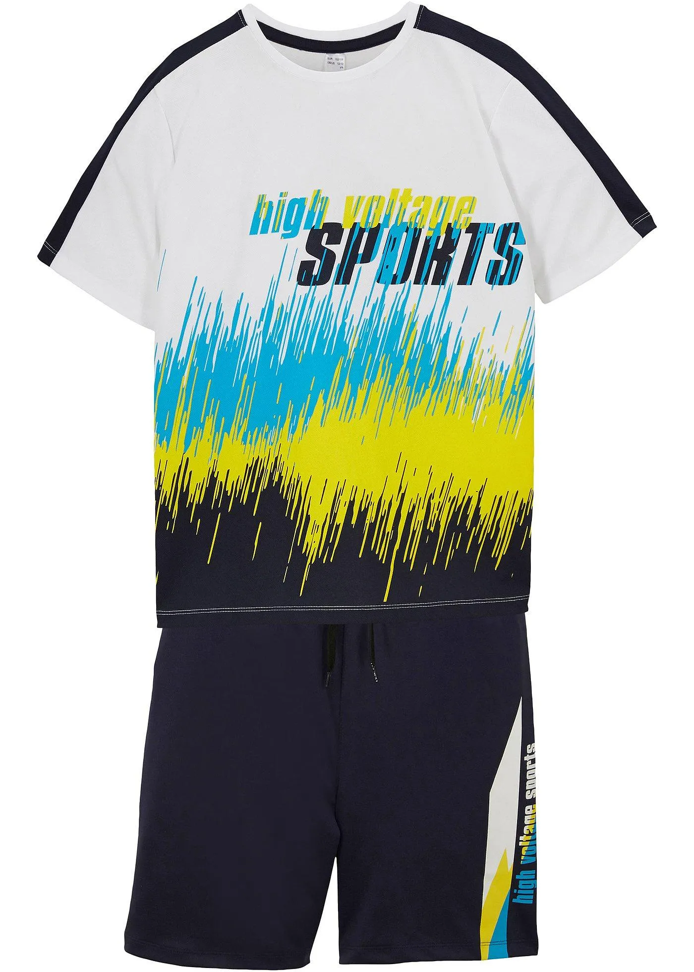 T-shirt e pantaloni corti sportivi (set 2 pezzi) (Bianco) - bpc bonprix collection