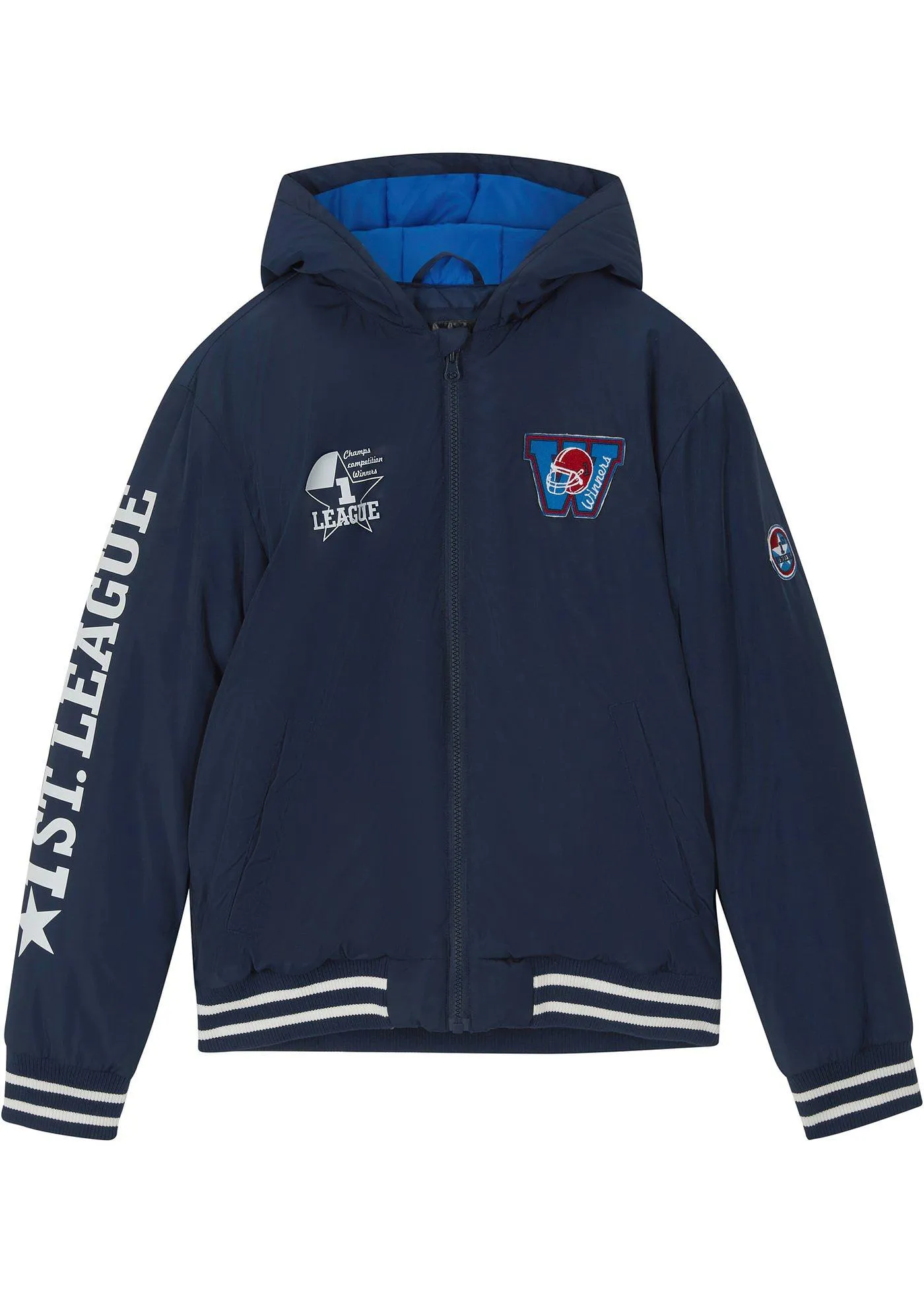 Giacca imbottita stile college (Blu) - bpc bonprix collection