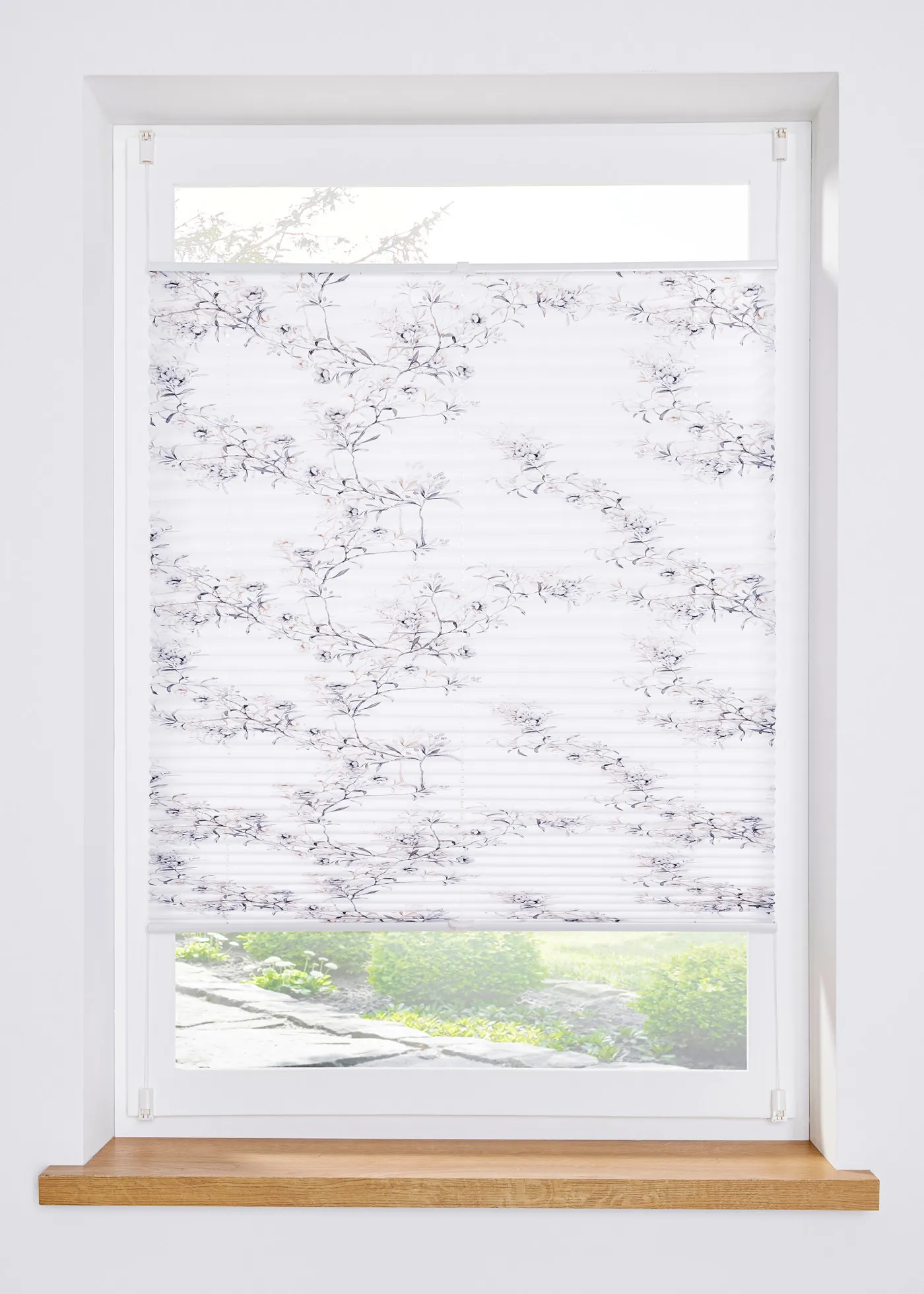 Tenda plissettata con fantasia floreale (Bianco) - bpc living bonprix collection