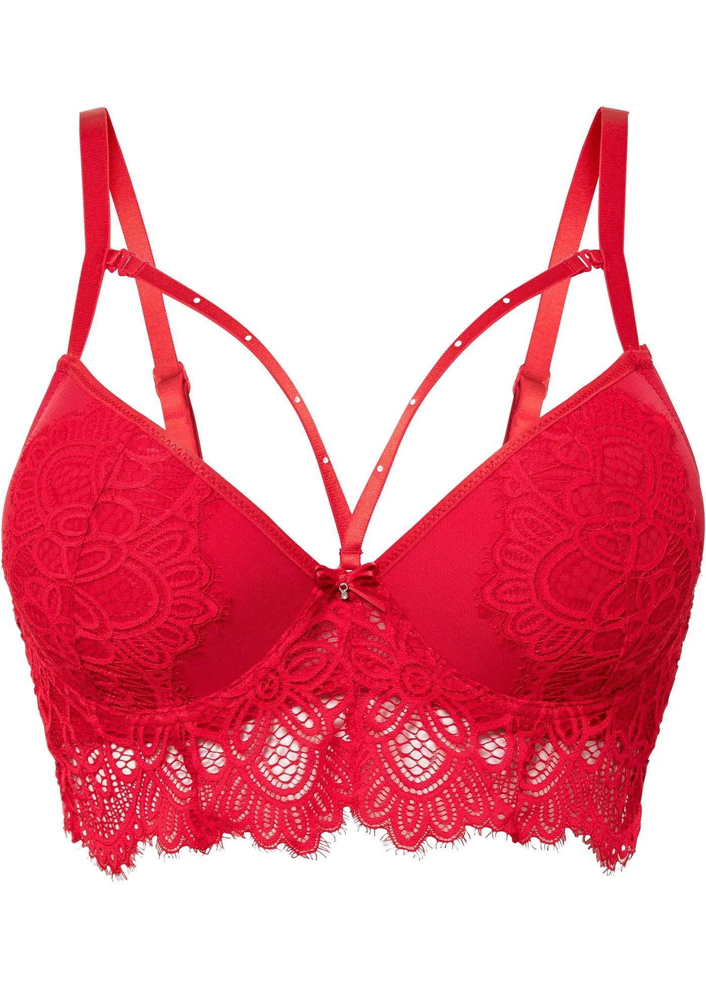 Reggiseno con coppe preformate, ferretto e accessorio staccabile (Rosso) - BODYFLIRT