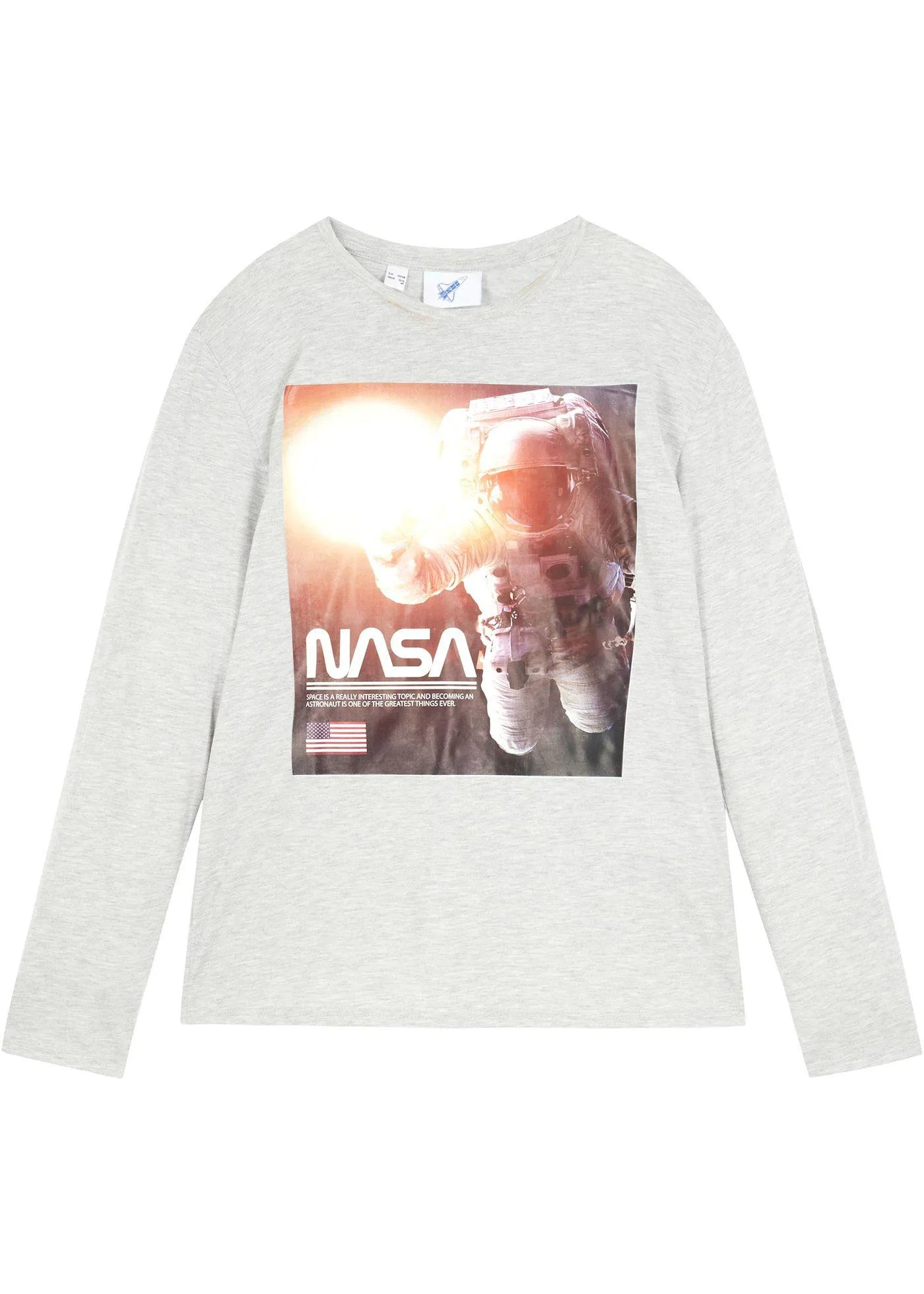 Maglia a maniche lunghe con stampa NASA (Grigio) - NASA