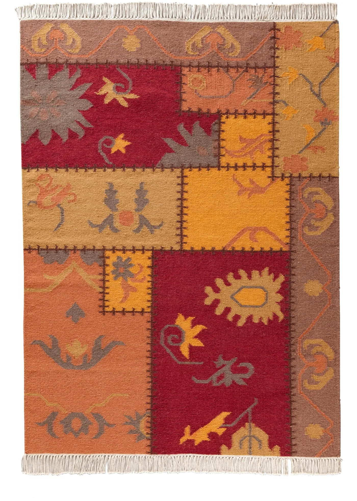 Tappeto kilim effetto patchwork (Arancione) - bpc living bonprix collection