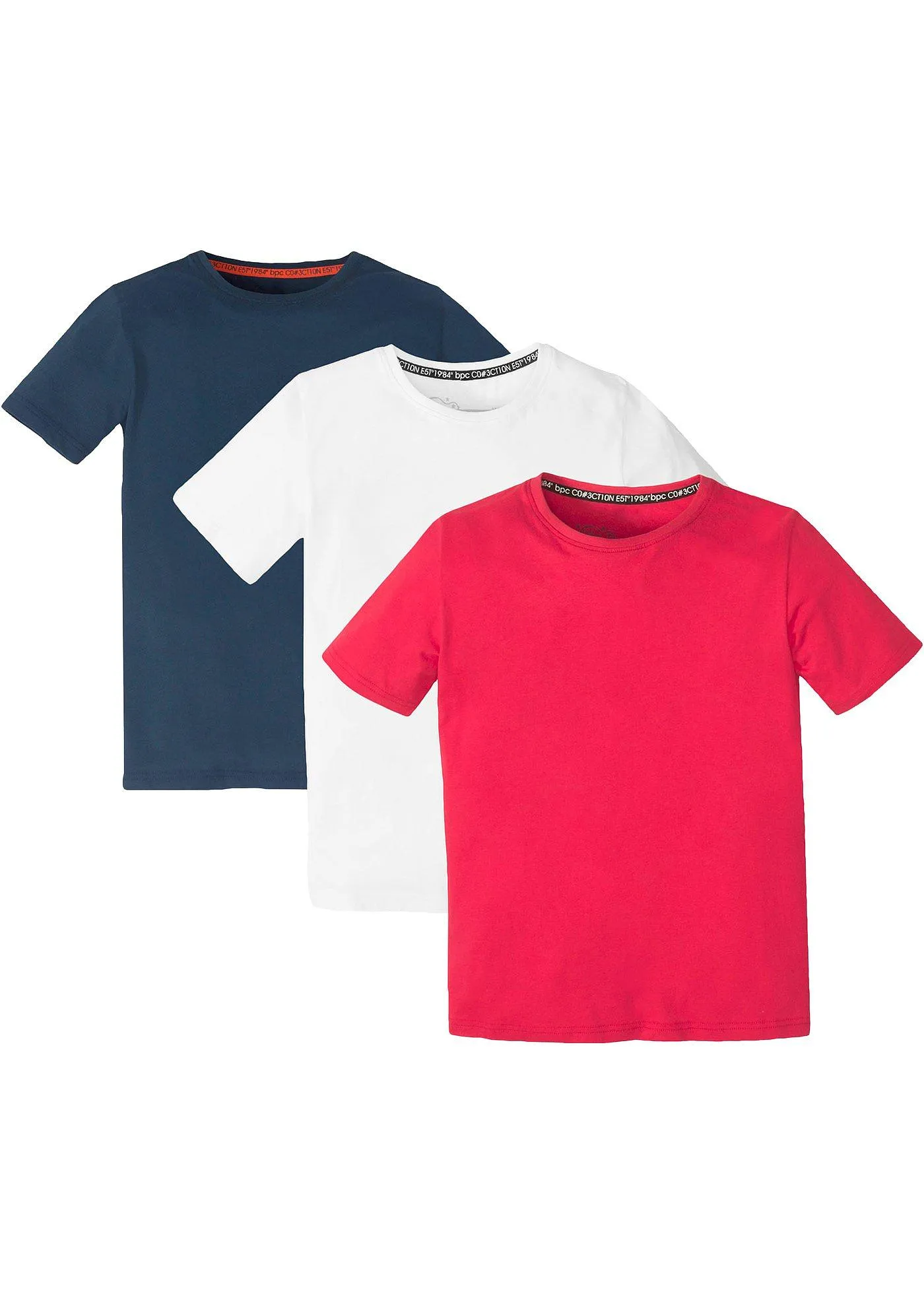 T-shirt basic (pacco da 3) in cotone biologico (Bianco) - bpc bonprix collection