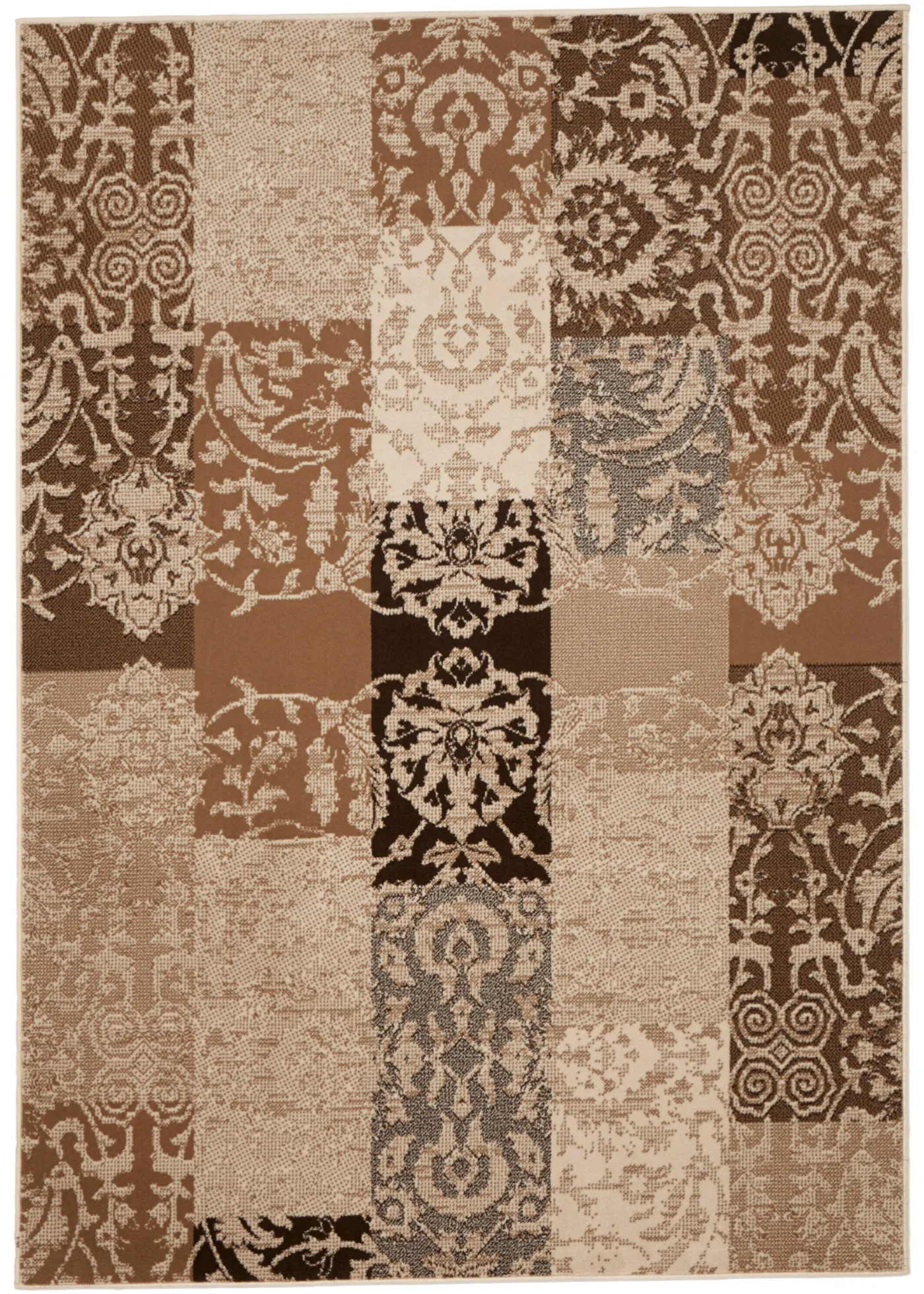 Tappeto con effetto patchwork (Marrone) - bpc living bonprix collection