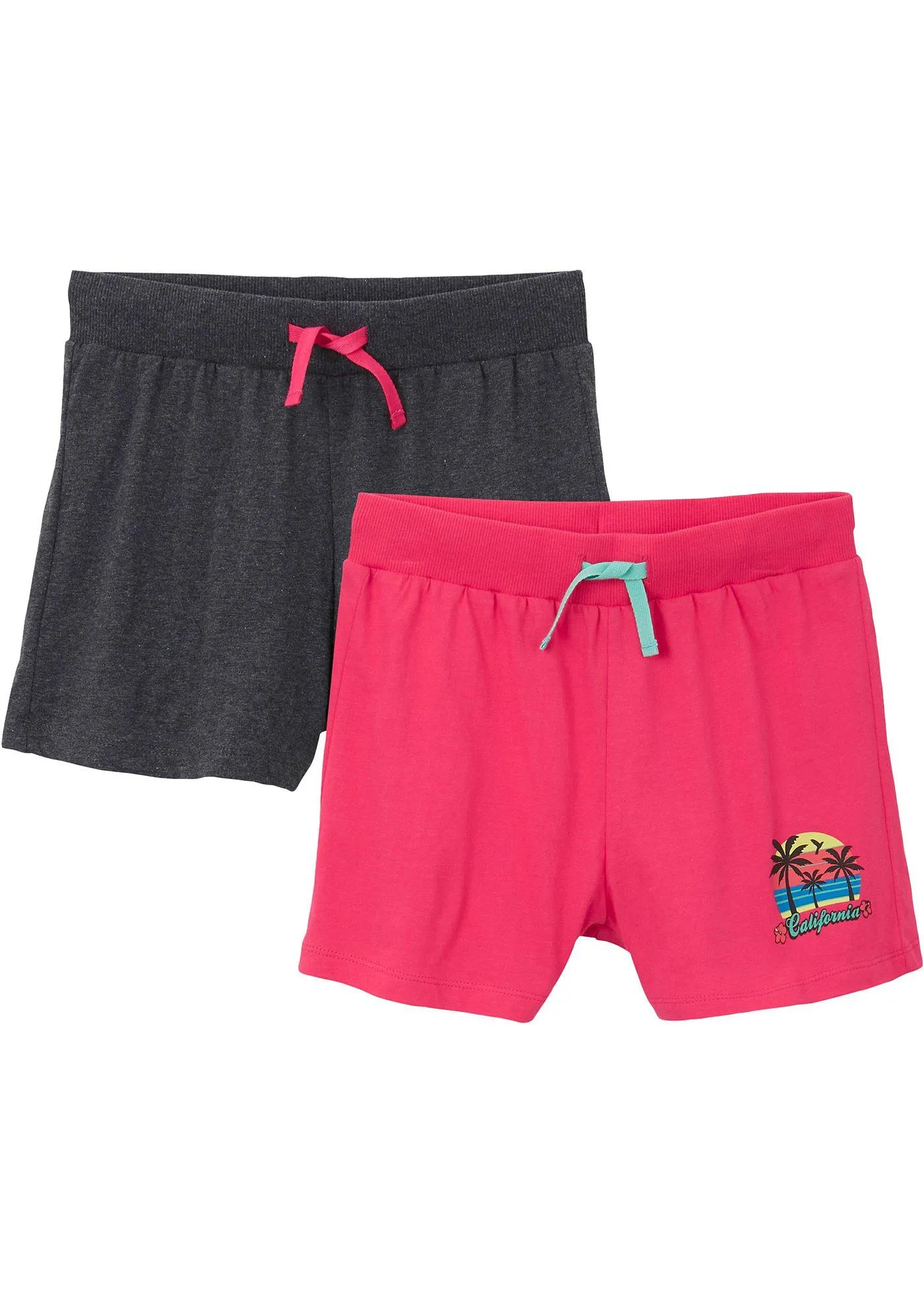 Shorts di jersey (pacco da 2) in cotone biologico (Fucsia) - bpc bonprix collection