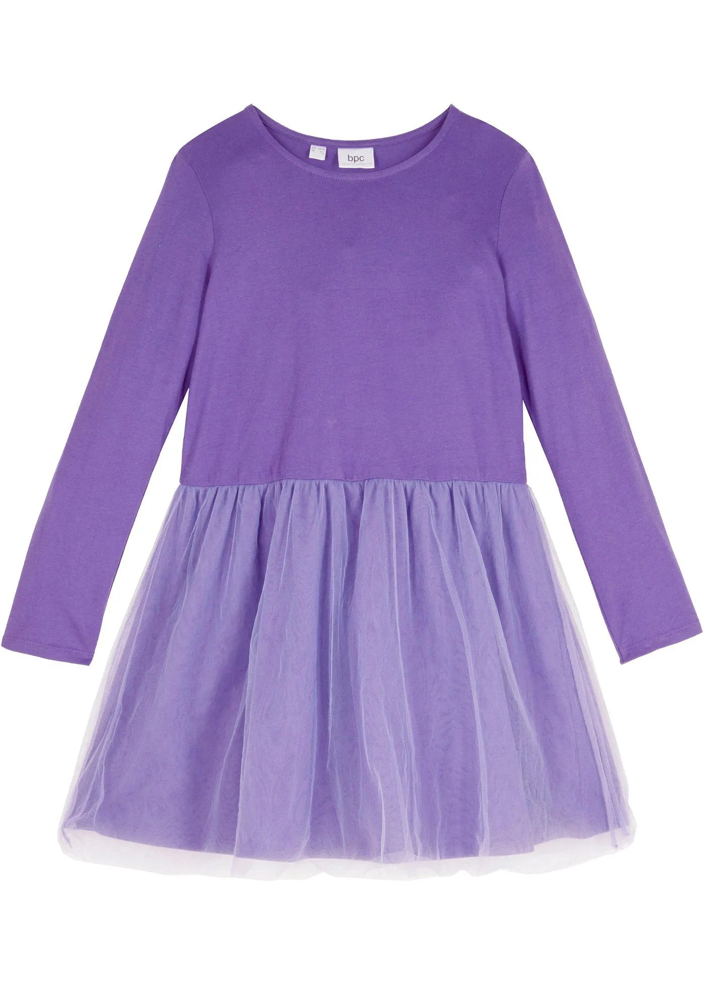 Abito di jersey con tulle (viola) - bpc bonprix collection