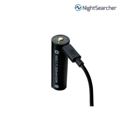 nightsearcher Pack Lampada Frontale Light Wave 150 Lumen - Batteria Ricaricabile Ritestar 18650
