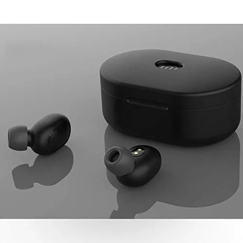 Reuvv Auricolare Custodia Protettiva Silicone Clamshell Resistente agli Urti Anti-Polvere Custodia Protettiva per Redmi Airdots - Nero