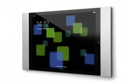 smart things s11 s sDock Fix Air - Supporto da parete richiudibile e base di ricarica per installazione permanente per Apple iPad (2017), Pro 9,7", Air 1+2, iPad (2018), colore: Argento