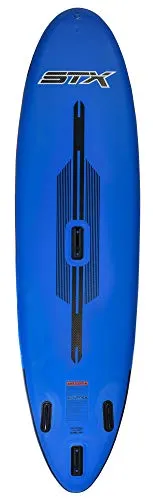 STX WS-Freeride 10'6 Wind-SUP - Tavola Gonfiabile con cavalletto SUPwave.de Coil-Leash, Stand up Paddle Board iSUP, Colore: Blu/Arancione