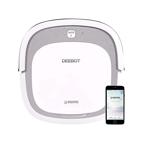 ECOVACS Robotics DEEBOT Slim2 Robot Aspirapolvere - Robot Pulisci Pavimenti Ultrapiatto - Controllo tramite App e Telecomando - Autoricarica - Bianco