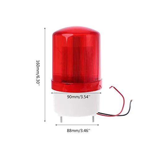 Forgun - Luce di allarme a LED, 220 V/12 V/24 V, con segnale acustico, lampeggiante, sirena lampeggiante, illuminazione sonora di emergenza