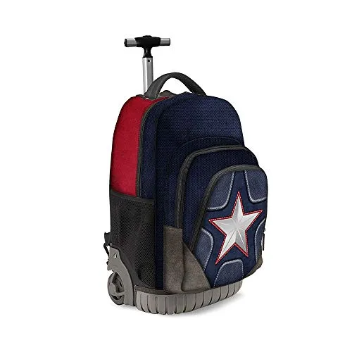 Karactermania Captain America Suit-GTS Travel Trolley-Rucksack Zaino Casual, 47 cm, 39.5 liters, Multicolore (Multicolour)