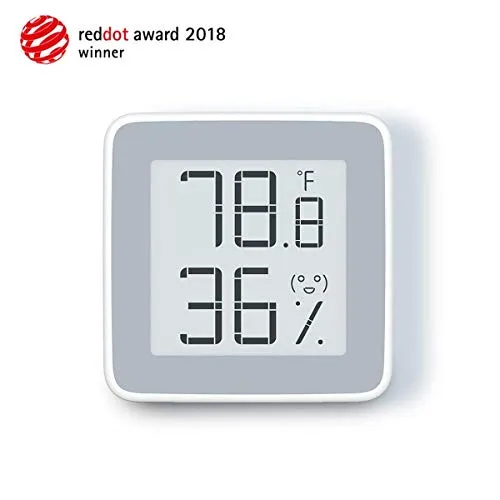 Dewanxin Igrometro digitale, Rare 360 ° HD Display E-Ink Indoor Termometro Monitor di umidità Swiss SENSIRION Calibro di umidità di alta precisione (originale per Xiaomi Mijia Smart)