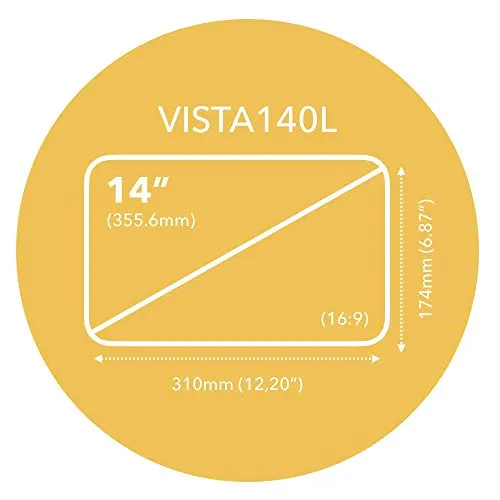 VistaProtect - Filtro Privacy Premium, Pellicola de Protezione per Laptop e Computer Portatile (14" Pollici)