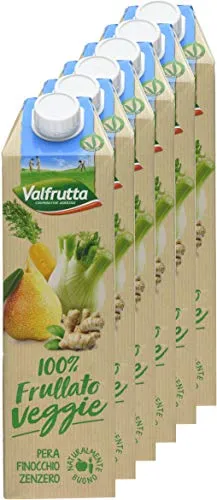 Valfrutta Mix di Frutta e Verdura, a Base di Pera, Finocchio e Zenzero - 6000 ml