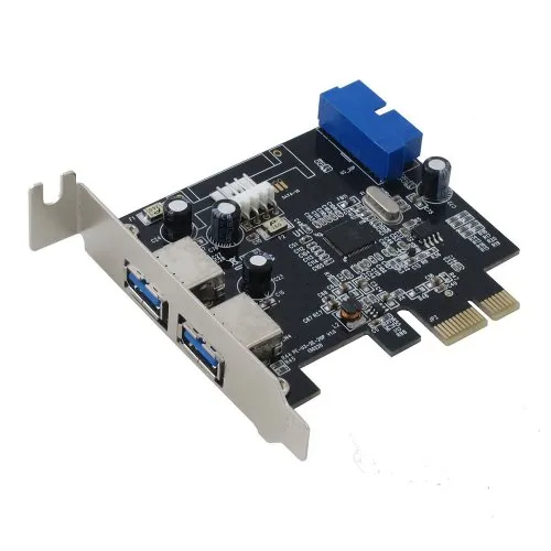 Sedna - PCI Express USB 3.0 4-port adattatore (2E 2I (20 pin porta interna)) con staffa a basso profilo, supporta Win 8 UASP