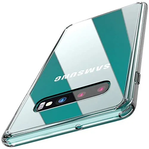 TOZO Cover per Samsung Galaxy S10 Plus, 6,4 inch (2019) PC + TPU Ibrido Ultra-Sottile [Perfetta Vestizione] Protezione Dura Protettiva Ammortizzatore Back-Trasparente Paraurti [Trasparente]