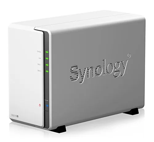 Synology, contenitore NAS, DS218J, 2 Bay, Desktop bianco bianco 12TB