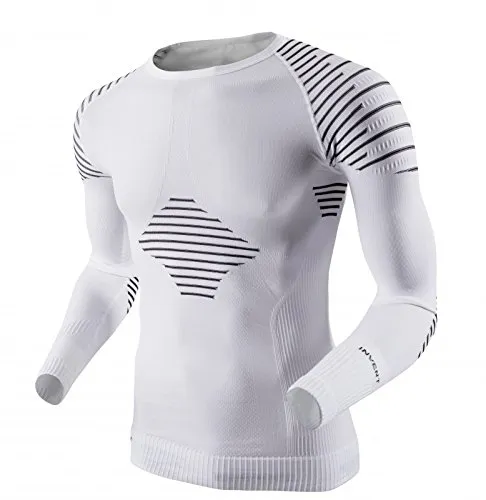 X-Bionic Man Invent Uw Shirt Lg_Sl.,  Uomo, Bianco/Nero, S