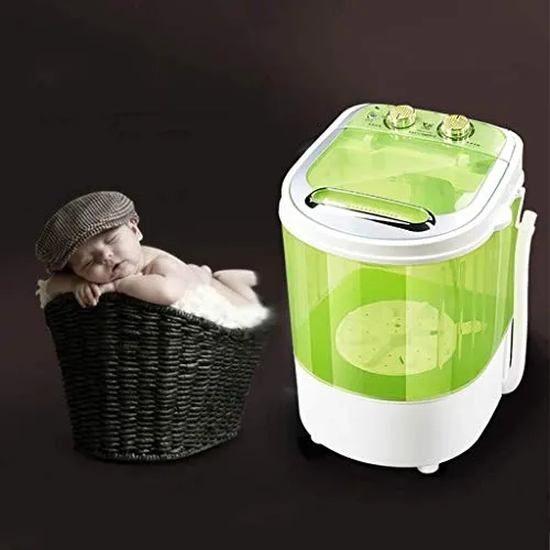 Lavatrici Dormitorio monocilindrico Macchina semiautomatica disidratazione, Bambini Mini Basso Domestica Verde 360   * 355 * 500 Millimetri