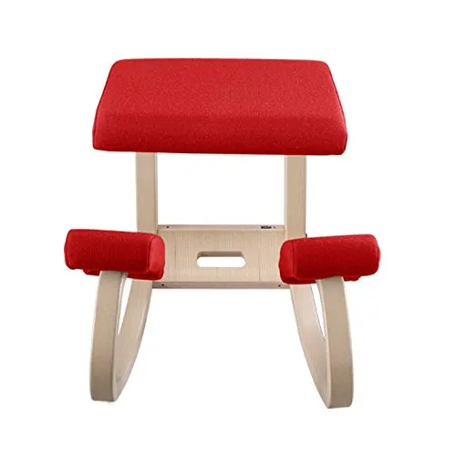 Varier Furniture,  Sedia ergonomica  Variable legno naturale + tessuto  STE013  rosso