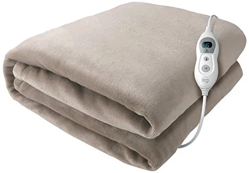 Daga SOFTY - Coperta elettica per letto matrimoniale, 180x140cm, lavabile a mano o in lavatrice, connessione rimovibile, 6 livelli di temperatura