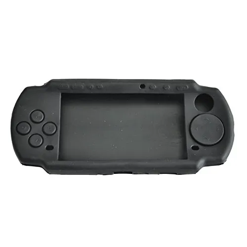 Custodia - TOOGOO(R) Caso della copertura la pelle nera in gomma morbida gelatina in silicone per Sony Play Station Portable PSP 3000