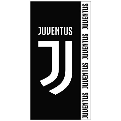 Telo Mare Ufficiale FC Juventus (Serie A) con Stemma (100% Cotone e 140 cm x 70 cm)