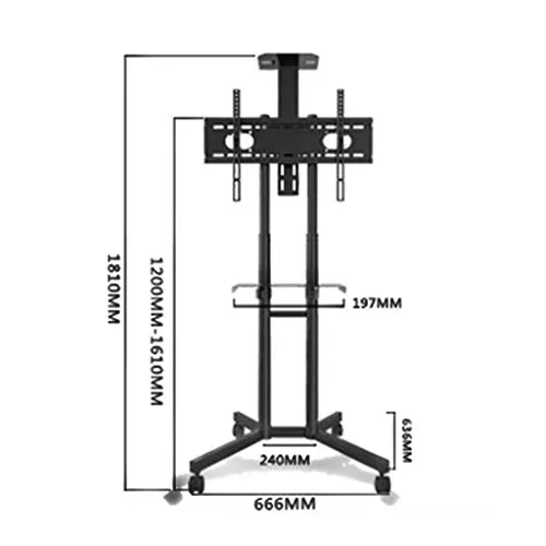 SYKLXBH Supporto Mobile Universale. Display LCD per Sale Riunioni con Macinatura A Pavimento per Schermo al Plasma 32-70 Pollici/LCD/LEDLJYS