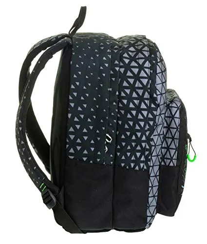 Zaino Extra Fit Seven Winged, 31 Lt, Nero, Doppio Scomparto, Scuola & Tempo Libero