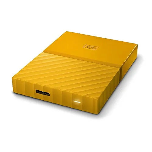 Western Digital My Passport Hard Disk Esterno Portatile, USB 3.0, Software di Backup Automatico, per PC, per Xbox One e PlayStation 4, 4 TB, Giallo