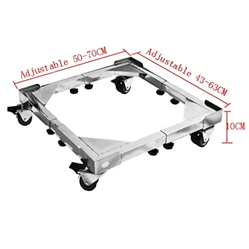 LBSX Lavatrice in Acciaio Inox Frigorifero piedistallo Mobile Base con 4x2 con Serratura Moving Rotella del Tamburo Base Regolabile for Dryer Regolabile, Lavatrice e Frigorifero