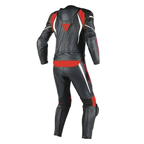 Dainese-LAGUNA SECA D1 2 PCS Tuta da moto, Nero/Nero/Rosso, Taglia 50