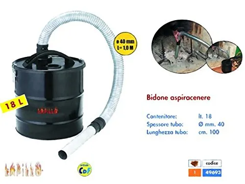 BIDONE ASPIRACENERE LAPILLO LT.18 SENZA MOTORE serbatoio lt.18